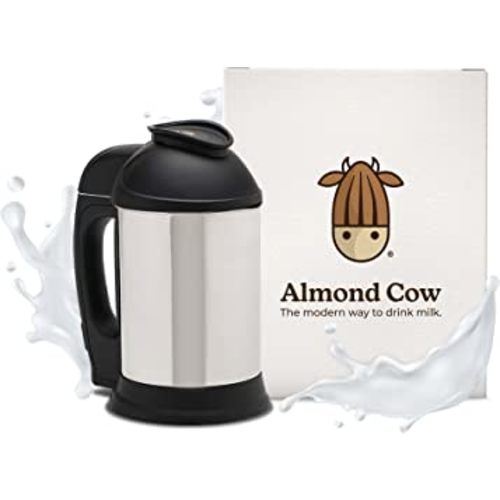Almond Cow Milk Maker Machine, Plant Based Milk Maker for Homemade Almond Milk, Soy Milk, Oat Milk, Cashew Nut Milk, & More, Handy Stainless Steel Food Making Machines, Makes 5-6 Cups Per Batch, 120V