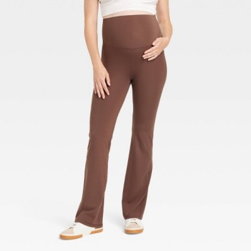 High-Rise Flare Yoga Maternity Pants - Isabel Maternity by Ingrid & Isabel™ Light Brown XL