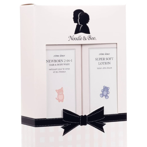 Noodle & Boo Bundle of Joy Newborn Baby Gift Set ; Newborn 2-in-1 Hair & Body Wash, Super Soft Baby Lotion