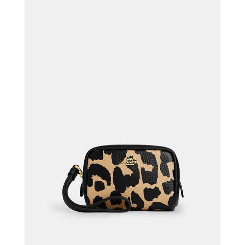 COACH® Outlet | Pouch Wristlet With Leopard Print