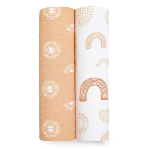 boutique cotton muslin swaddles 2 pack