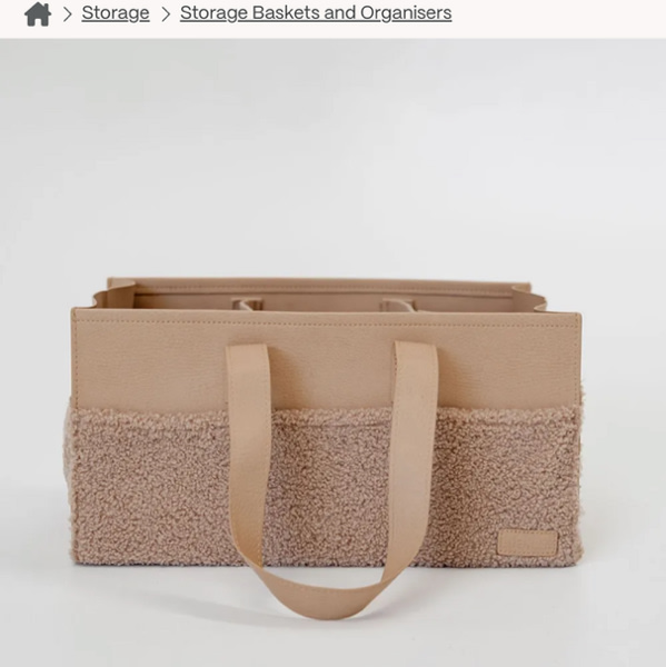 Henlee Storage Nappy Caddy - Blush/Nude