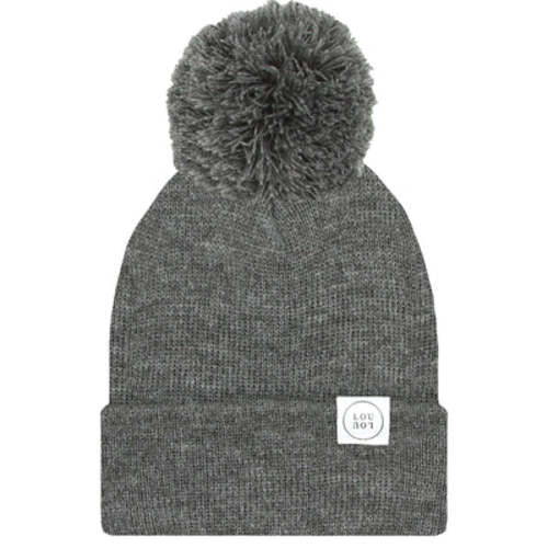 Beanie with Pom - Heathered Charcoal