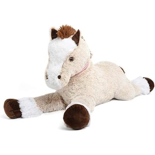 Tezituor Big Stuffed Horse Animal Toy, 35 Inches Large Realistic Horse Plush Pillow, Soft Brown Pony Toys Gift for Kids Girlfriend