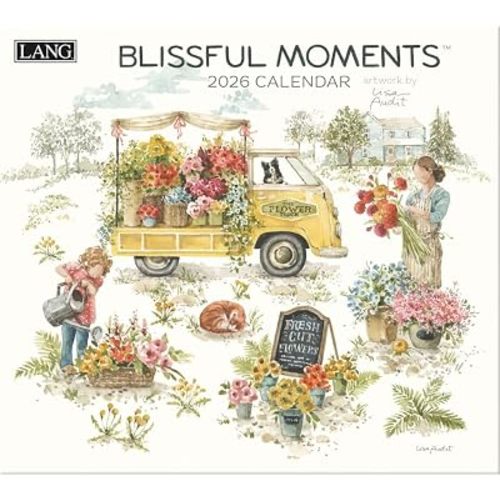 Lang, Blissful Moments 2026 Wall Calendar by Lisa Audit, 13.4'' X 12'', 12-Month Calendar with Stapled Binding