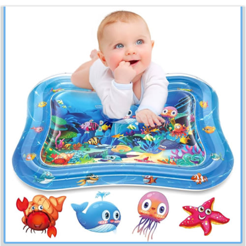 Infinno Inflatable Tummy Time Mat Premium Baby Water Play Mat for Infants and Toddlers Baby Toys for 3 to 24 Months, Strengthen Your Baby's Muscles, Portable
