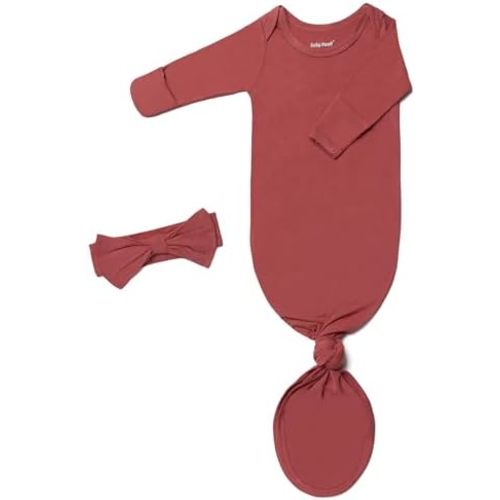 Baby Noah Newborn Knotted Gown for Boy Girls, Newborn Coming Home From Hospital Outfit, Baby Tie Gown Nightgown