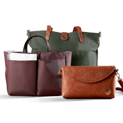 Green Canvas Tote Bag: Versatile, Large, Eco-Friendly Diaper Bag