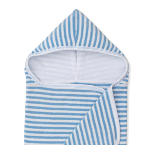 Cabana Terry Stripes Light Blue Hooded Beach Towel