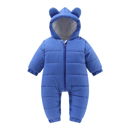 Baby Snowsuit Jumpsuit ,Toddler Thicken Hooded Coat Jacket,Boys Snow Suit Winter Coat Girl Windproof Warm Outwear Clothes 6 Months-12 Months