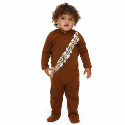 Star Wars Chewbacca Baby Boys Costume Zip-Up Footies with Hood 0-3 Months