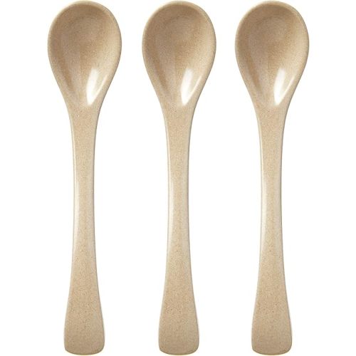 Nuby Rice Husk 3 Piece Spoon Set - Eco-Friendly Set - 100% Compostable and Biodegradable - 6+ Months
