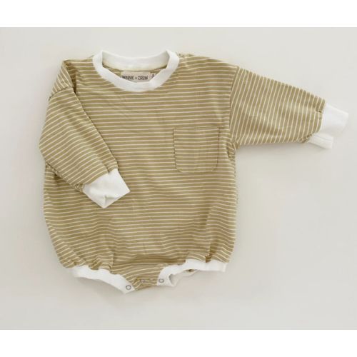 Harley Pocket Romper in Yellow Stripes – Winnie + Crew