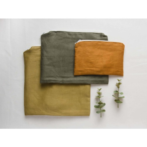 Zippered Linen + PUL Bags | Snack Bags | Wet Bags | Bread Bags | OEXO-TEX | Cloth Kitchen | Washable