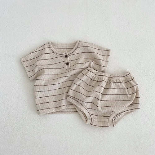Striped Tee Bloomer Set – August + Willow