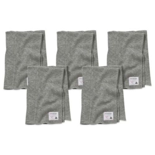 Burt's Bees Baby® 5-Pack Organic Cotton Burp Cloths in Heather Grey - GREY - ONE SIZE