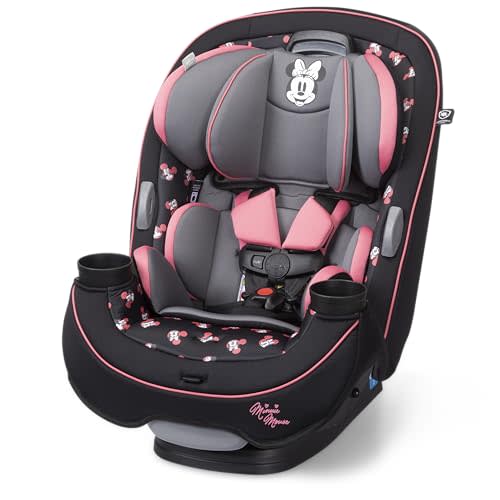 Disney Baby Grow and Go All-in-One Convertible Car Seat, Rear Facing Car Seat 5-40 pounds, Forward Facing Car Seat 30-65 pounds, Booster Car Seat 40-100 lbs, Minnie Charm