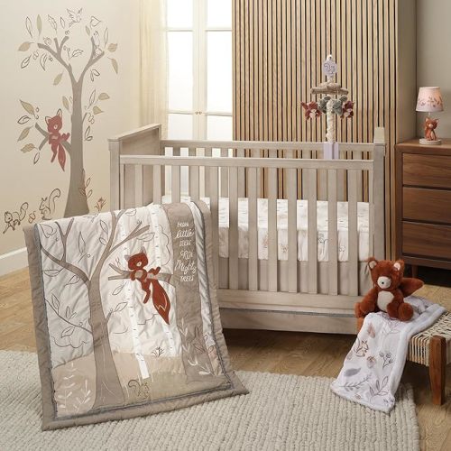 Lambs & Ivy Disney Baby Pooh Bear & Pals Cotton 3Piece Nursery Crib Bedding Set