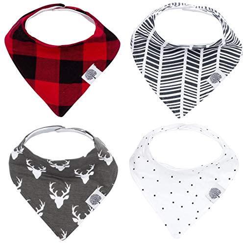 Parker Baby Bandana Drool Bibs 4 Pack Baby Bibs for Boys, Girls, Unisex