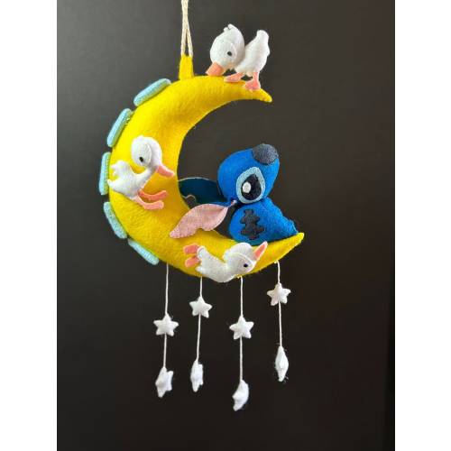 Lilo and Stitch /Angel Stitch Moon/Nursery/ Baby Decor/Lilo and Stitch Decor