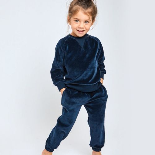 Velour Sweatsuit Dress Blues 0-3m