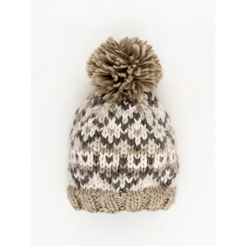 Fairisle Knit Beanie Hat