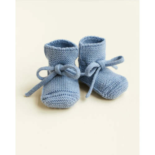 Hvid booties- light blue