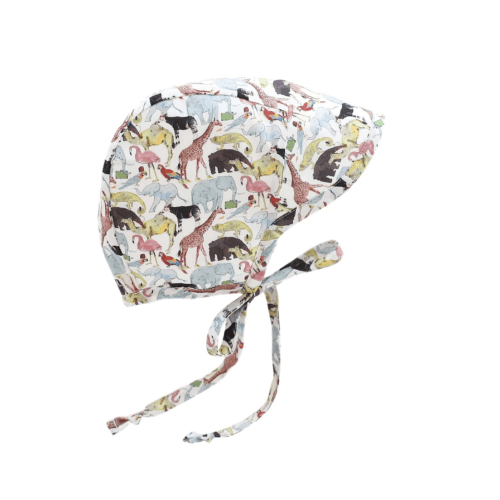 Brimmed Queue for the Zoo Bonnet Cotton-Lined Made with Liberty® Fabric
