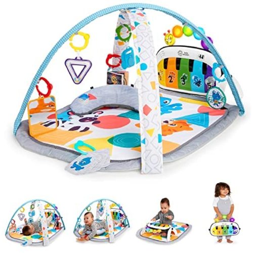 Baby Einstein 4-in-1 Kickin' Tunes Music and Language Play Gym and Piano Tummy Time Activity Mat
