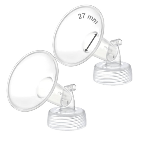 Maymom Pump Part Compatible with Spectra S1/S2 Pumps; Incl 27mm Wide Mouth Flange; Not Original Spectra Flange (Two Flanges)
