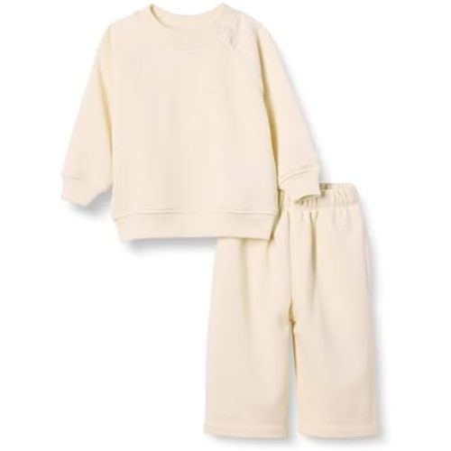 Amazon Essentials unisex-baby French Terry Sweatshirt and Sweatpants Set