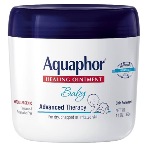 Aquaphor Baby Healing Ointment Advanced Therapy Skin Protectant for Chapped or Dry Skin, Drool Rash and Diaper Rash Ointment, 14 Oz Jar