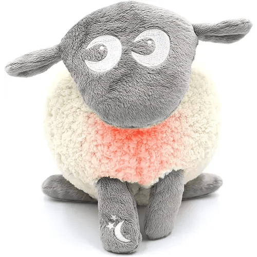 Sweet Dreamers, Ewan Deluxe with Shush, Gray | Baby & Toddler White Noise Sound Machine | Cry Activated Sensor & Nightlight | 5 Soothing Pink Noise Sounds | Auto-Off Timer | Lightweight | Portable