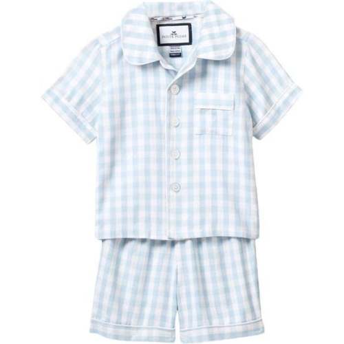 Light Blue Gingham Short Set - Petite Plume | Maisonette