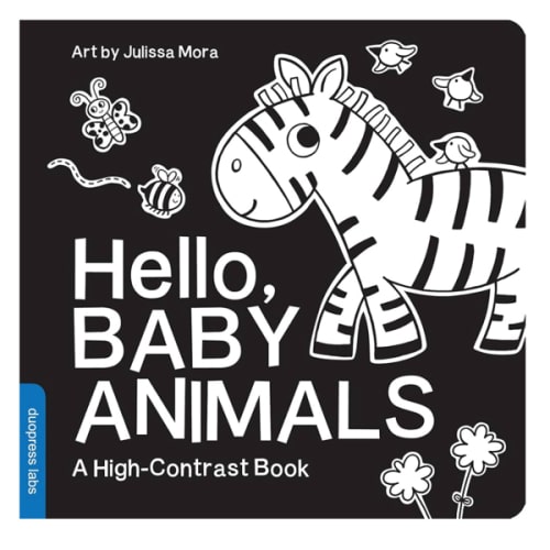 Hello, Baby Animals: A Black-and-White Board Book for Babies That Helps Visual Development (High-Contrast Books)