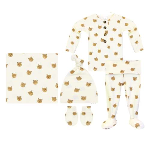 Teddy Newborn Hat Bundle (Top + Bottom)