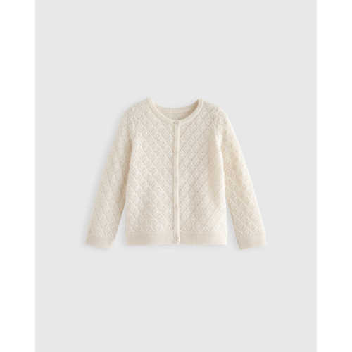Mongolian Cashmere Pointelle Cardigan