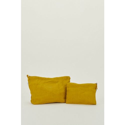 Hawkins New York Simple Linen Zipper Pouch