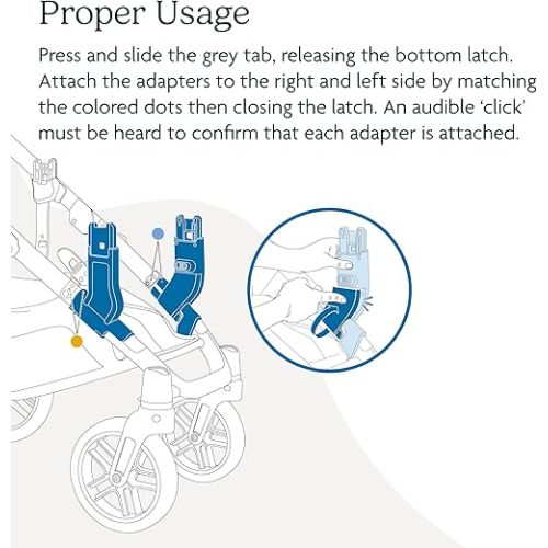 UPPAbaby Lower Adapter for Vista, Vista V2, Vista V3 Strollers/Compatible with RumbleSeat V2+, Bassinet, Aria, Mesa V2, and Mesa Max Infant Car Seats/Quick + Secure Attachment / 1 Set