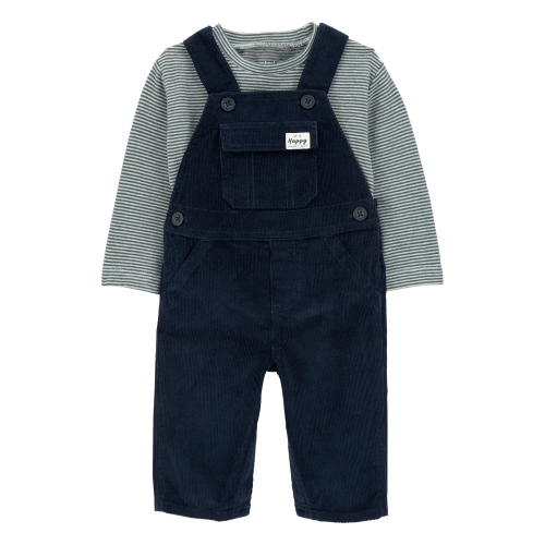 Baby 2-Piece Striped Tee & Corduroy Overall Set - Carter's | Carter's