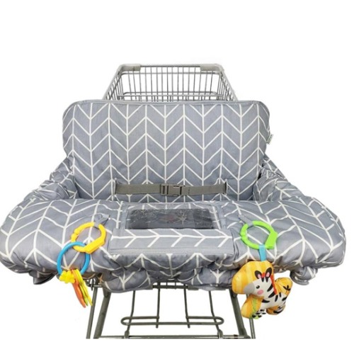Shopping Cart Cover for Baby ICOPUCA Cotton High Chair Cover, Reversible, Machine Washable for Infant, Toddler, Boy or Girl (Grey Arrow Print)