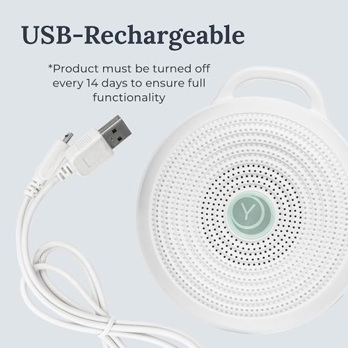 Yogasleep Rohm Portable White Noise Sound Machine, 3 Soothing Natural Sounds with Volume Control, Sleep Therapy For Adults, Kids & Baby, Noise Cancelling for Office Privacy & Meditation, Registry Gift - 1-Pack Rohm