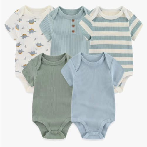 Amazon.com: MAMIMAKA Baby Bodysuit Cotton Baby Boys Clothes Bule One-Piece,3-6 Months: Clothing, Shoes & Jewelry