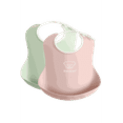 BabyBjorn Baby Bib 2-pack, Powder green/Powder pink