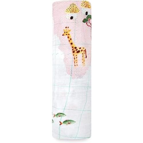 aden + anais Swaddle Blanket, Single, Around The World