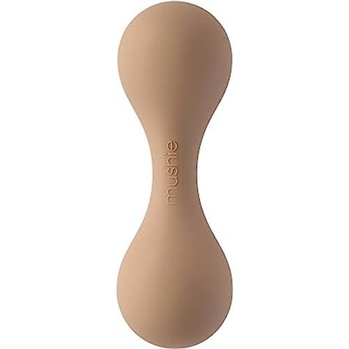 mushie Silicone Baby Shaker Rattle Toy | Ages 3+ Months (Natural)