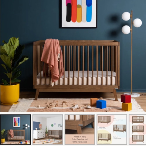 Soho 3-in-1 Convertible Crib - dadada baby (walnut)