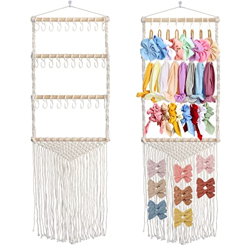 ALinmo Headband Holder Hair Bows Organizer for Girls, Baby Headbands Hair Accessories Organizer Storage Wall Hanging Decor for Toddler Girls Room