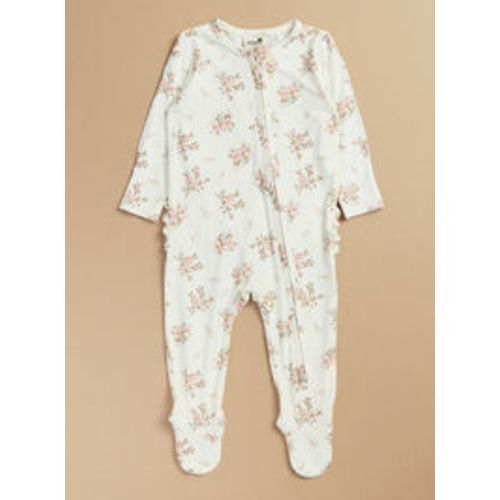 Rosie Floral Footie in Pink | Tullabee