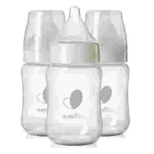 Evenflo Balance + Wide Neck Ventilated Baby Bottles, 6oz 3 Pack, Gas-Free Feeding
